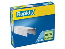 Rapid - Boîte de 1000 Agrafes 23/12 - jusqu'à 90 feuilles - acier galvanisé