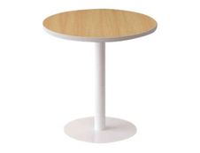 Table ronde EASYDESK - diamètre 80 x H60 cm - plateau hêtre