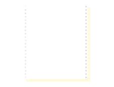 Exacompta - Papier listing blanc/jaune - 1000 feuilles 240 mm x 11" - bandes Caroll détachables - 2 plis