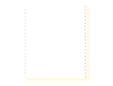 Exacompta - Papier listing blanc/jaune - 1000 feuilles 240 mm x 11" - bandes Caroll détachables - 2 plis