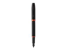 Parker IM Vibrant Rings - Stylo plume orange et noir - pointe moyenne