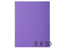 Exacompta Rock"s - 5 Paquets de 50 Chemises 1 rabat - 210 gr - violine