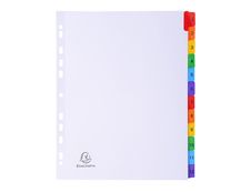 Exacompta Nature Future - Intercalaire 12 positions numériques 1 à 12 - A4 Maxi - carte blanche