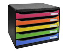 Exacompta BigBox Plus - Module de classement à l'italienne 5 tiroirs - arlequin