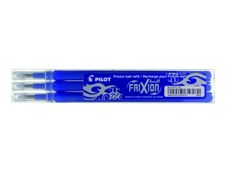 Pilot Frixion Ball - 3 Recharges pour rollers effaçables - 0,7 mm - bleu