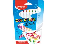 Maped Color'Peps - 10 Feutres pinceaux à pointe souple