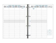 Exacompta Exatime 29 - Recharge pour organiseur - 1 semaine sur 2 pages 1/4H - 21 x 29,7 cm
