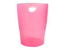 Exacompta Ecobin - Corbeille à papier 15L - framboise translucide