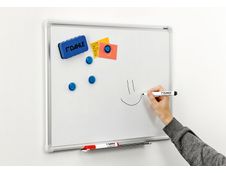 DAHLE - Tableau blanc laqué 45 x 60 cm - magnétique - cadre alu renforcé