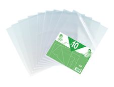 10 Pochettes coin neutres - A4 - pour 25 feuilles - 12/100 - incolore