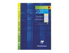 Clairefontaine - 200 feuilles simples A4 - grands carreaux (Seyes) - coloris assortis