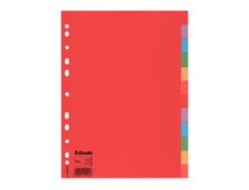 Esselte - Intercalaire 12 positions - A4 - carte recyclée colorée
