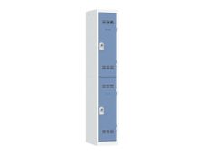 Vestiaire multicases - 1 colonne - 2 portes - 180 x 30 x 50 cm - gris/beu