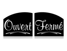 Bequet - Pancarte recto/verso "Ouvert/fermé" - 15 x 12 cm
