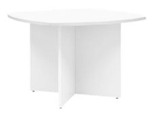 Table de réunion rectangulaire avec côtés arrondis YES ! - Blanc