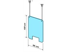 Exacompta - Vitre de protection à suspendre avec kit de fixation - 99 x 66 cm