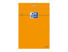 Oxford - Bloc notes - 7,4 x 10,5 cm - 160 pages - petits carreaux - 80G - orange