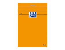 Oxford - Bloc notes - 7,4 x 10,5 cm - 160 pages - petits carreaux - 80G - orange
