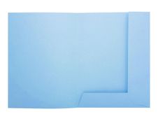 Exacompta Super 210 - 50 Chemises 2 rabats - 210 gr - bleu clair