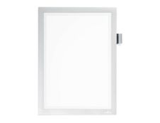 Durable Duraframe Note - Cadre d'affichage adhésif - A4 - argent - avec porte-stylo