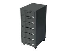 Module de rangement à roulettes 6 tiroirs - gris