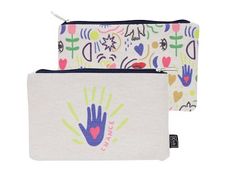 Kiub Ma bonne étoile - Trousse plate en coton - blanc