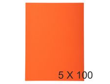 Exacompta Forever - 5 Paquets de 100 Chemises - 170 gr - orange