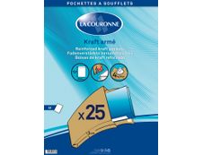 La Couronne - 25 Pochettes kraft armé à soufflets - C4 229 x 324 mm - 130 gr - bande auto-adhésive