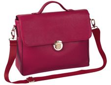 Oberthur Lady Bradford - Cartable rigide 2 compartiments - framboise - 29 x 11,5 x 36 cm