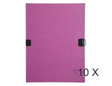 Exacompta N'clip - 10 Chemises extensibles 1 rabat - violet