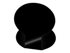 Bequet - 10 Étiquettes "ovaline" pied plié à chaud - noir - 7 x 5 cm