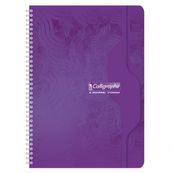 Calligraphe 7000 - Cahier reliure intégrale 21 x 29.7 cm - 100 pages - grands carreaux (Seyes) - violet