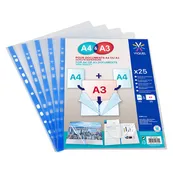 Viquel - 25 Pochettes perforées - A4 et A3
