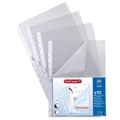 Viquel Geode - 10 Pochettes perforées - ouverture en coin - A4 - cristal
