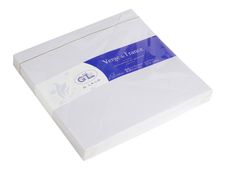 G.LALO Vergé de France - 25 enveloppes - 165x165 mm - Blanc 