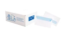 La Couronne - 500 Enveloppes DL 110 x 220 mm - 80 gr - fenêtre cristal 45x100 mm - blanc - bande auto-adhésive