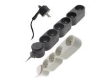 zenitech - Multiprise 5 prises avec interrupteur - blanc - 1m