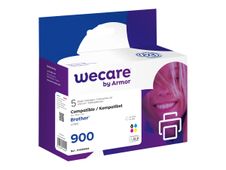 Cartouche compatible Brother LC900 - pack de 5 - noir x2, cyan, magenta, jaune - Wecare