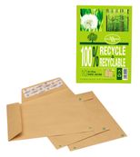La Couronne - 10 Pochettes Enveloppes recyclées C5 162 x 229 mm - 90 gr - sans fenêtre - brun - bande auto-adhésive