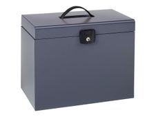 Esselte - Classeur ménager en métal (valisette) avec 5 dossiers suspendus - anthracite