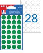 Apli Agipa - 168 Pastilles adhésives - vert - diamètre 15 mm - réf 111841