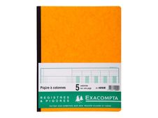 Exacompta - Piqûre comptable - 5 colonnes par page - 32 x 25 cm - 80 pages