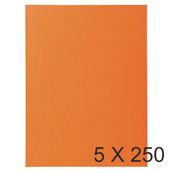 Exacompta Super 60 - 5 Paquets de 250 Sous-chemises - 60 gr - orange