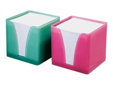 Quo Vadis - Bloc Cube avec support plexi - blanc