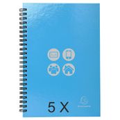 Eaxcompta Iderama - 5 Répertoires à spirale - 22 x 16 cm - 138 pages - couleurs assorties