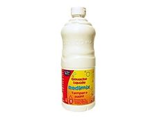 Gouache liquide Lefranc & Bourgeois Redimix 1L – Couleur blancheprête à l'emploi - haute couvrance - idéale pour les enfants et les débutants