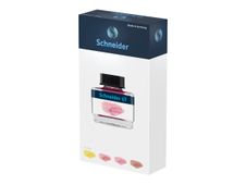 Schneider- Coffret de 4 encres liquides - 15 ml - couleurs pastels assorties