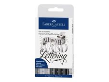 Faber-Castell Pitt Artist Pen - Set de pinceaux, crayons de couleur et feutres fins (pack de 8)