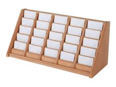 Promocome - Présentoir de comptoir pour cartes de visite - bois naturel