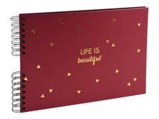 Exacompta Life - Album photo à spîrales 32 x 22 cm - 50 pages noires - rouge